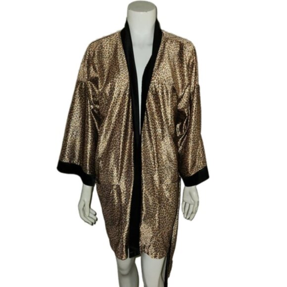 Fredericks of Hollywood Cheetah Robe || One Size EUC - Picture 1 of 15